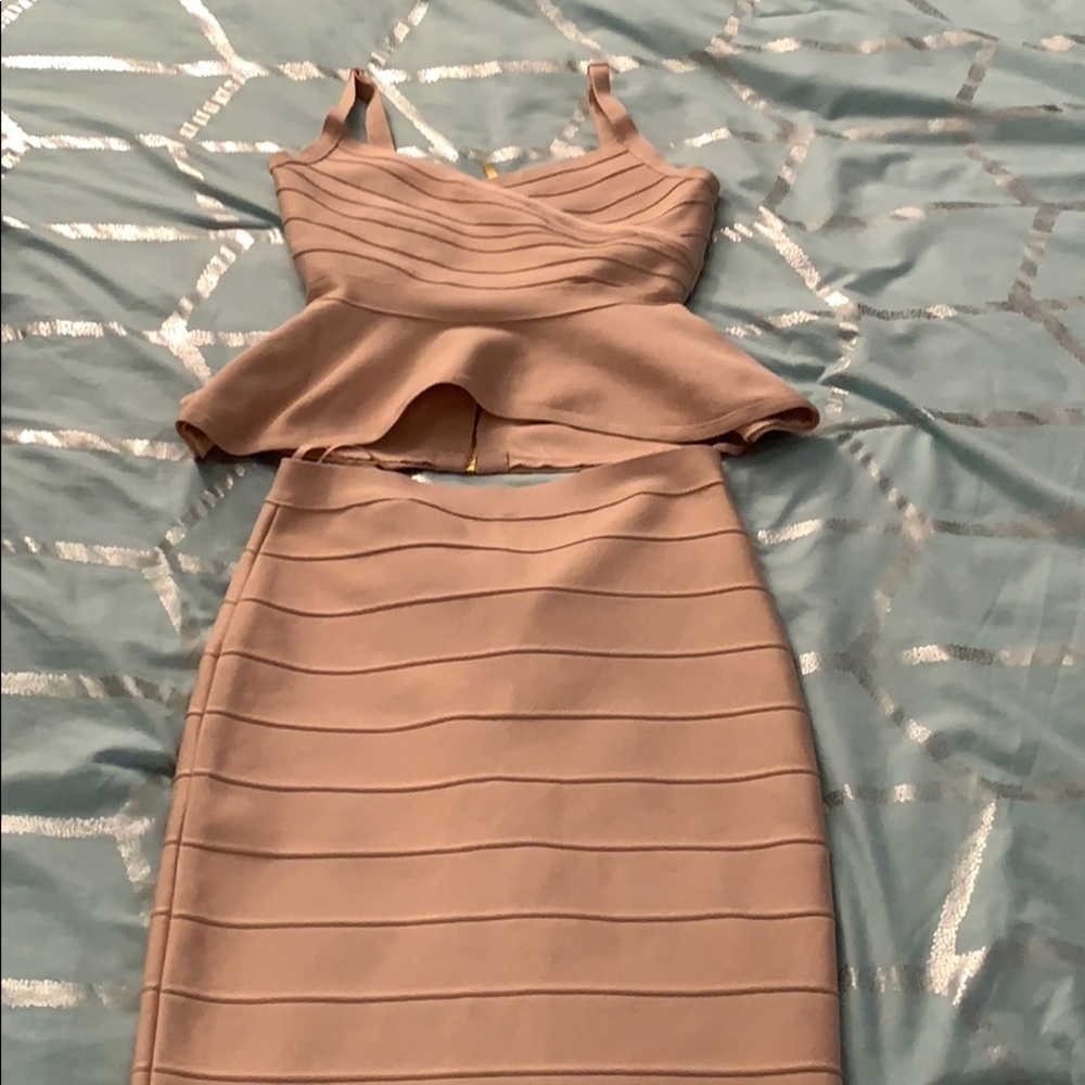 Midi Two Piece Peplum Set